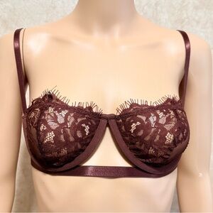 Two-Sexy Lace Bra in Deep Brown size M